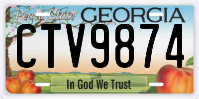 GA license plate CTV9874