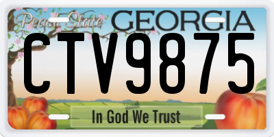 GA license plate CTV9875