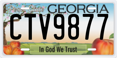 GA license plate CTV9877