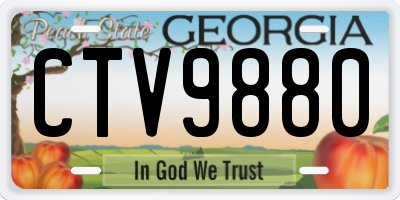 GA license plate CTV9880