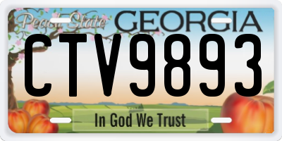 GA license plate CTV9893