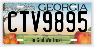 GA license plate CTV9895