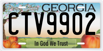GA license plate CTV9902