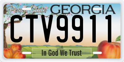 GA license plate CTV9911