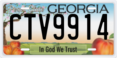 GA license plate CTV9914
