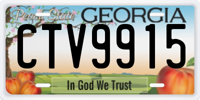 GA license plate CTV9915