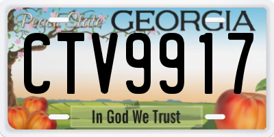 GA license plate CTV9917