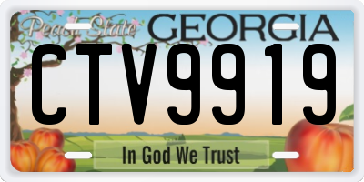 GA license plate CTV9919