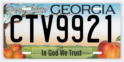 GA license plate CTV9921
