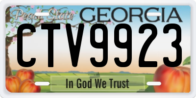 GA license plate CTV9923