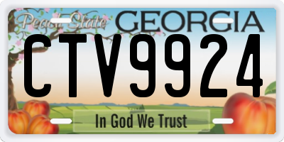 GA license plate CTV9924