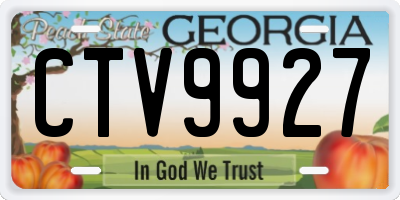 GA license plate CTV9927