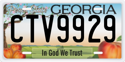 GA license plate CTV9929