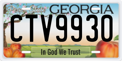 GA license plate CTV9930