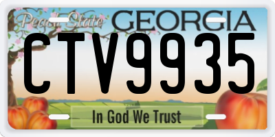 GA license plate CTV9935