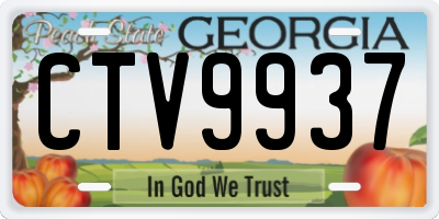 GA license plate CTV9937