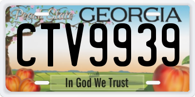GA license plate CTV9939