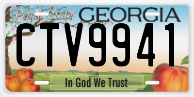 GA license plate CTV9941