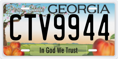 GA license plate CTV9944