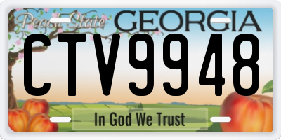 GA license plate CTV9948