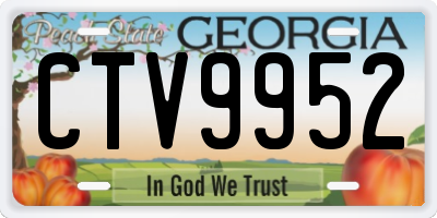 GA license plate CTV9952