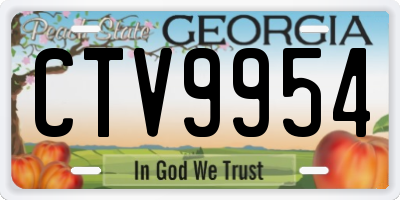 GA license plate CTV9954