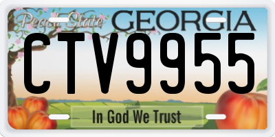 GA license plate CTV9955