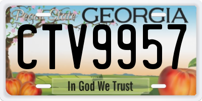 GA license plate CTV9957
