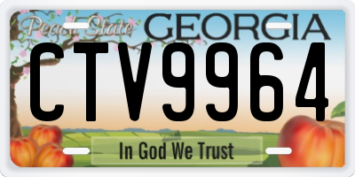 GA license plate CTV9964