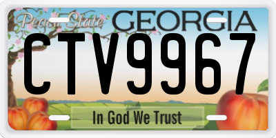 GA license plate CTV9967