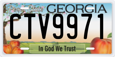 GA license plate CTV9971