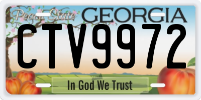 GA license plate CTV9972