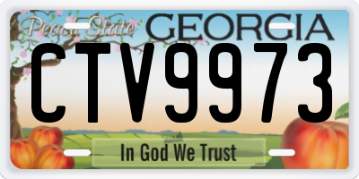 GA license plate CTV9973