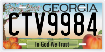 GA license plate CTV9984