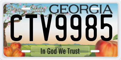 GA license plate CTV9985