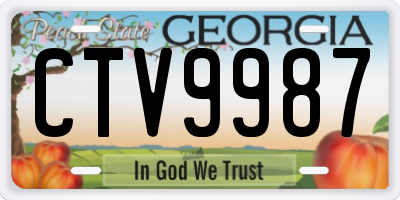 GA license plate CTV9987