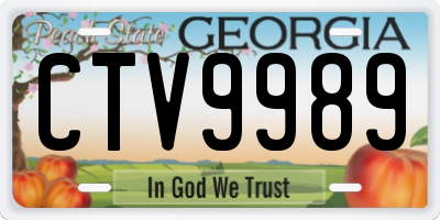 GA license plate CTV9989