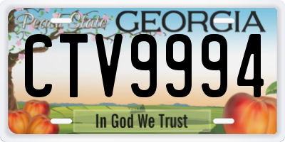 GA license plate CTV9994