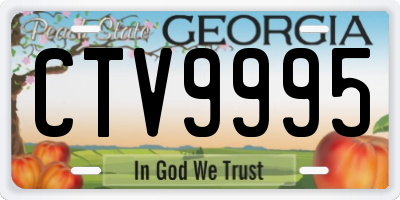 GA license plate CTV9995