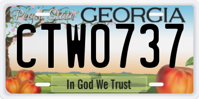 GA license plate CTW0737