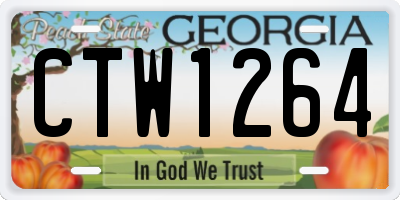 GA license plate CTW1264