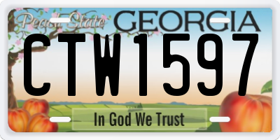 GA license plate CTW1597