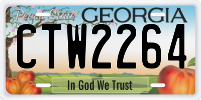 GA license plate CTW2264