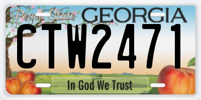 GA license plate CTW2471