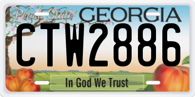 GA license plate CTW2886