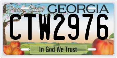 GA license plate CTW2976