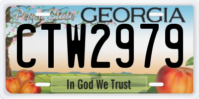 GA license plate CTW2979