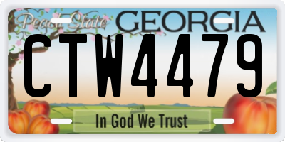 GA license plate CTW4479