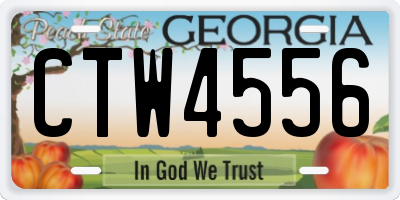 GA license plate CTW4556