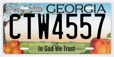 GA license plate CTW4557